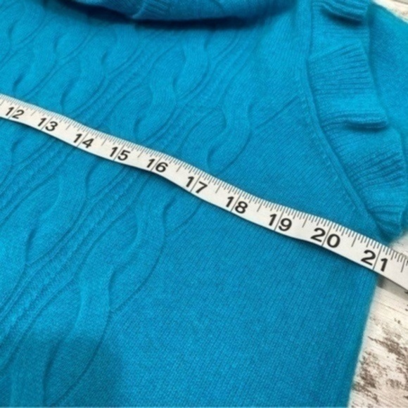 SCOTT & SCOTT LONDON CABLE-KNIT CASHMERE SWEATER Size L Color Blue - Picture 10 of 13